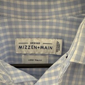 Mizzen+Main Men's Light Blue Plaid Shirt